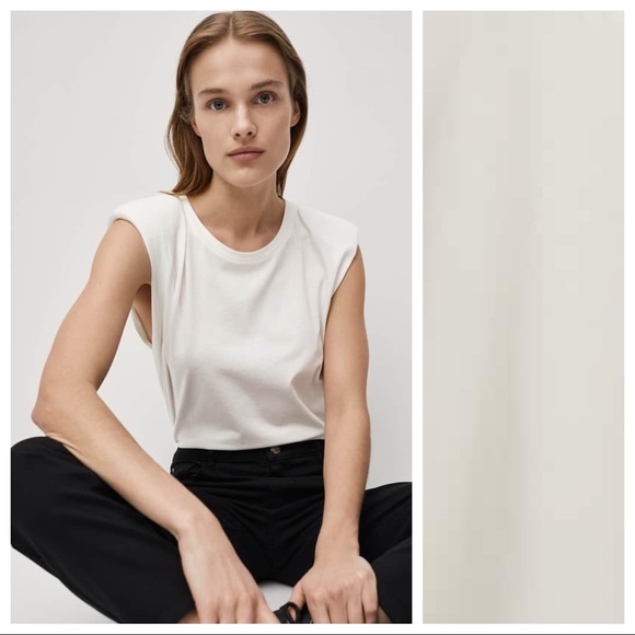 NWT Massimo Dutti White Cotton Straight Top Size S - Picture 6 of 12